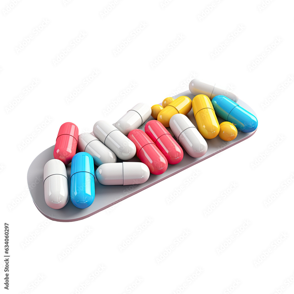 Medicine in packaging isolated on transparent background Medicine in packaging isolated on transparent background