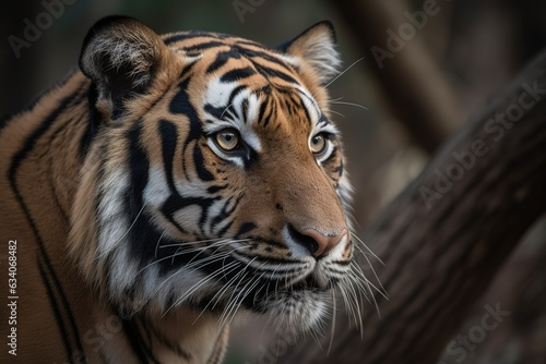 Portrait of tiger in waterhole