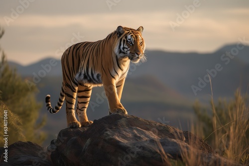 Canvastavla Tigress walking and looking ata camera in Tidoba National Park, India
