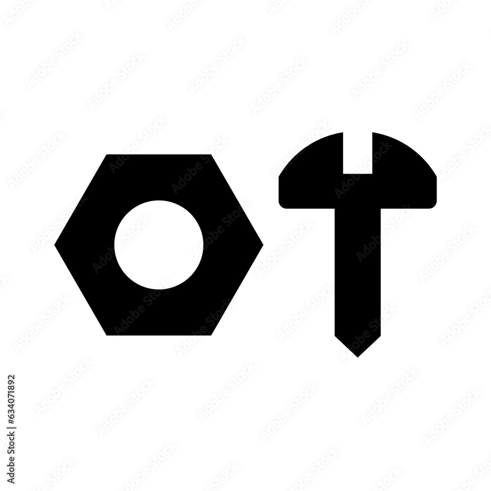 Nut and bolt icon Nut and bolt icon