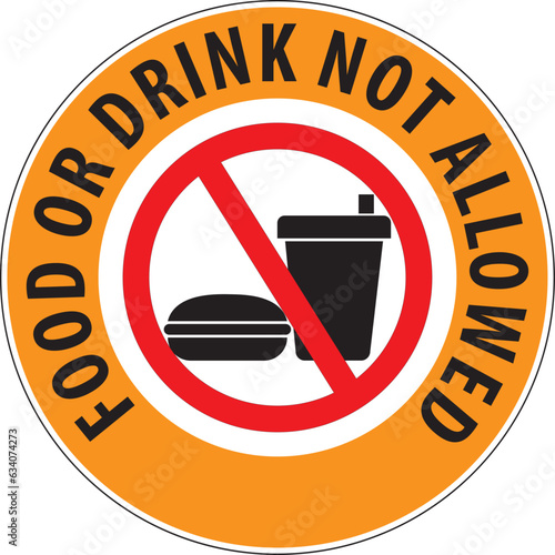 Food or drink not allowed sign vector