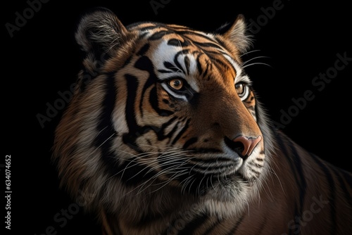 Photo female bengal tiger in the dark