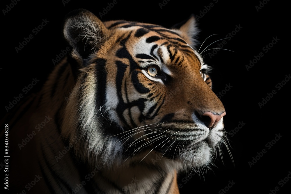 Obraz premium Female bengal tiger in the dark