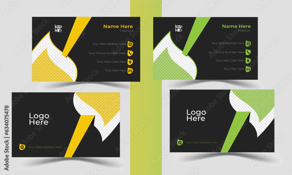 COLORFUL AND SIMPLE BUSINESS CARD DESIGN TEMPLATE