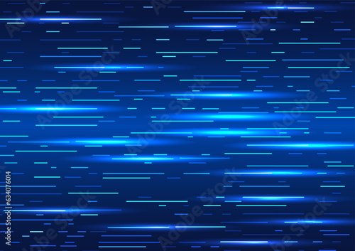 Abstract technology background uses longitudinal lines with an interesting increase in the brightness of the lines. Refers to the speed of data transfer of technology. Focus on dark blue tones.