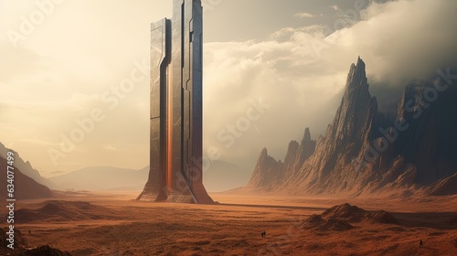 Tableau sur toile huge science fiction monolith