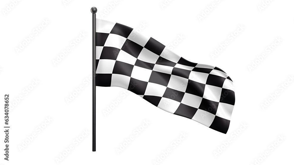 checkered flag isolated on transparent background PNG