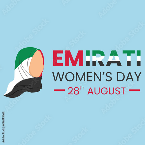 Silhouette Arabian women wearing hijab with United Arab Emirates flag good for emirati womens day