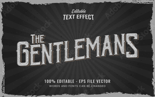 Vintage editable text effect free vector	
