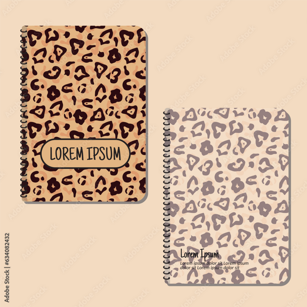 Cover page templates. Leopard skin design pattern layouts. Applicable for notebooks and journals, planners, brochures, books, catalogs etc. Repeat patterns and masks used, able to resize. Cover page templates. Leopard skin design pattern layouts. Applicable for notebooks and journals, planners, brochures, books, catalogs etc. Repeat patterns and masks used, able to resize.
