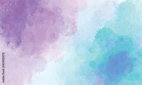 Blue and purple Watercolor Background Vector © bardockstudio