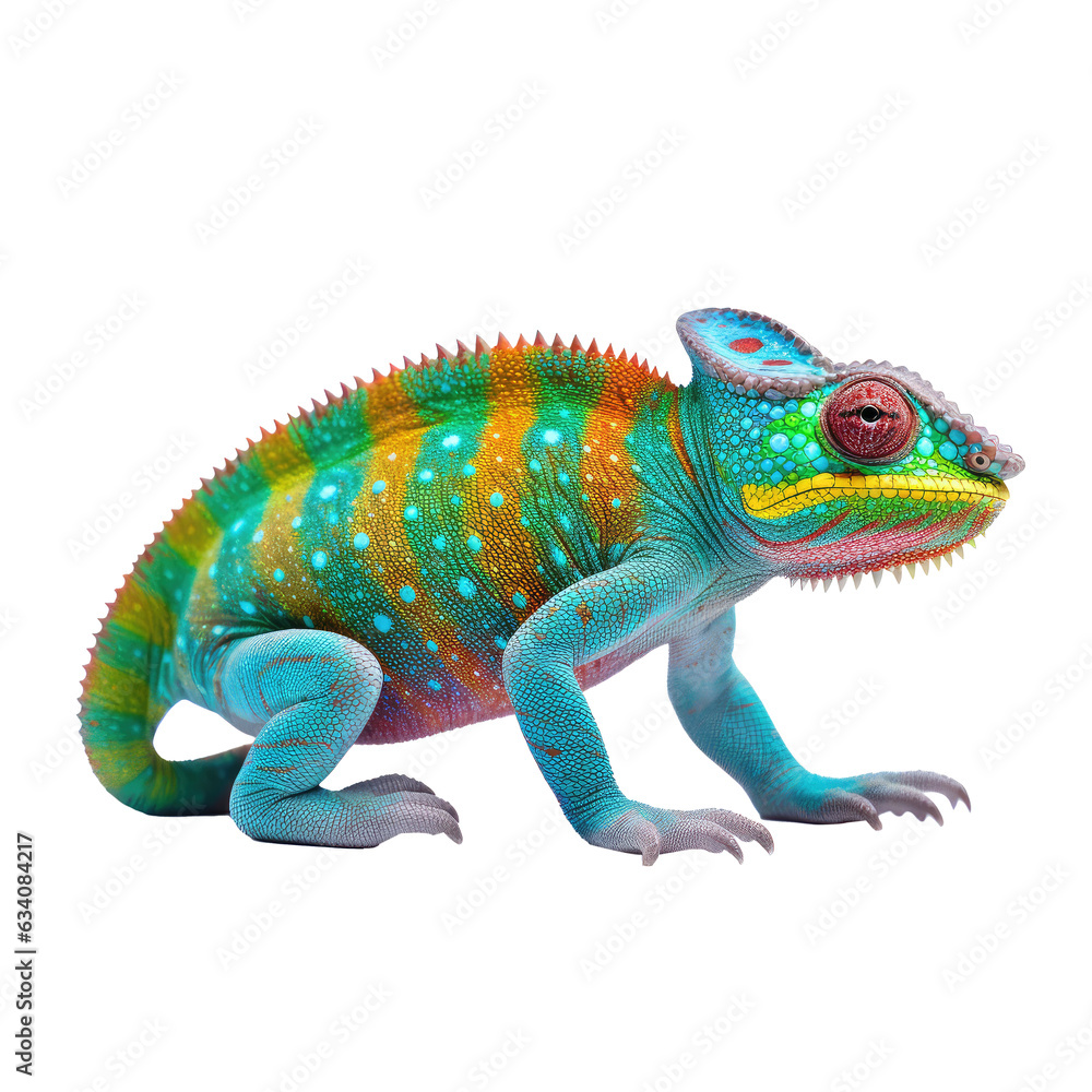 Obraz premium chameleon looking isolated on white