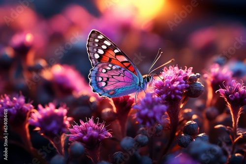 As dusk paints the wildflower meadow in soft hues, a cinematic moment materializes: a lone butterfly alights, a fleeting emblem of nature's delicate dance amidst the twilight. © Kishore Newton