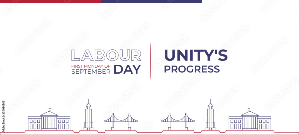 Fototapeta premium Labor Day Banner Design with Tagline