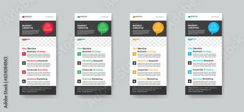 Modern creative corporate business dl flyer or rack card layout concept background flyer brochure cover template for grow up your business to the next level