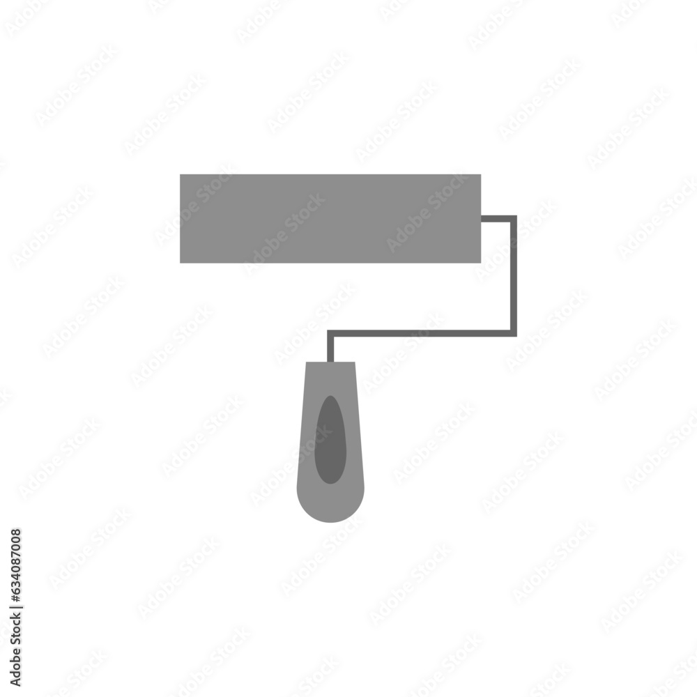 paint roller icon. flat, simple, grey. used for symbol, icon, sign, logo paint roller icon. flat, simple, grey. used for symbol, icon, sign, logo