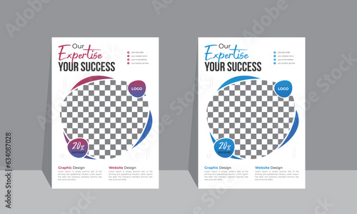 Professional simple Corporate Business Flyer, Modern creative leaflet vector design template.