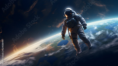 Cosmic Exploration: Astronaut Embarking on Celestial Journey