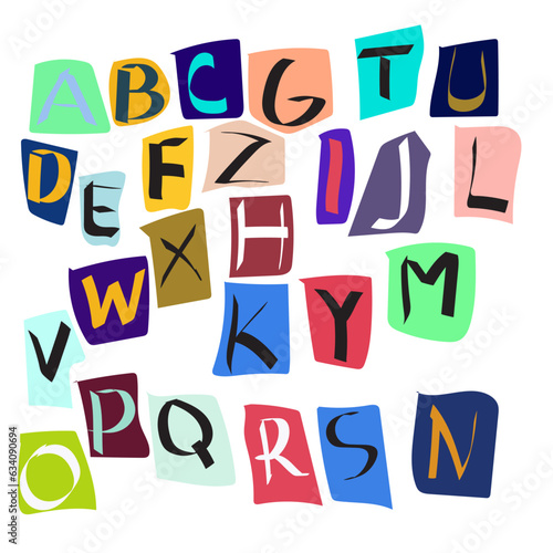Alphabet Letter Slices. Cotout Letter photo
