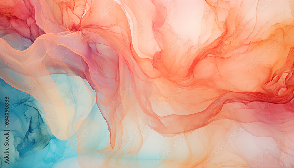 mesmerizing abstract liquid ink flow swirls, gradients, background pattern, purple orange blue red