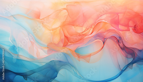 mesmerizing abstract liquid ink flow swirls, gradients, background pattern, purple orange blue red