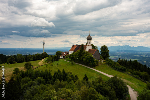 Hohenpeissenberg, Hoher, Peissenberg, Wolken, Panorama, Berge, Berglandschaft, Oberbayern, Voralpenland, Alpen, Berge, Natur