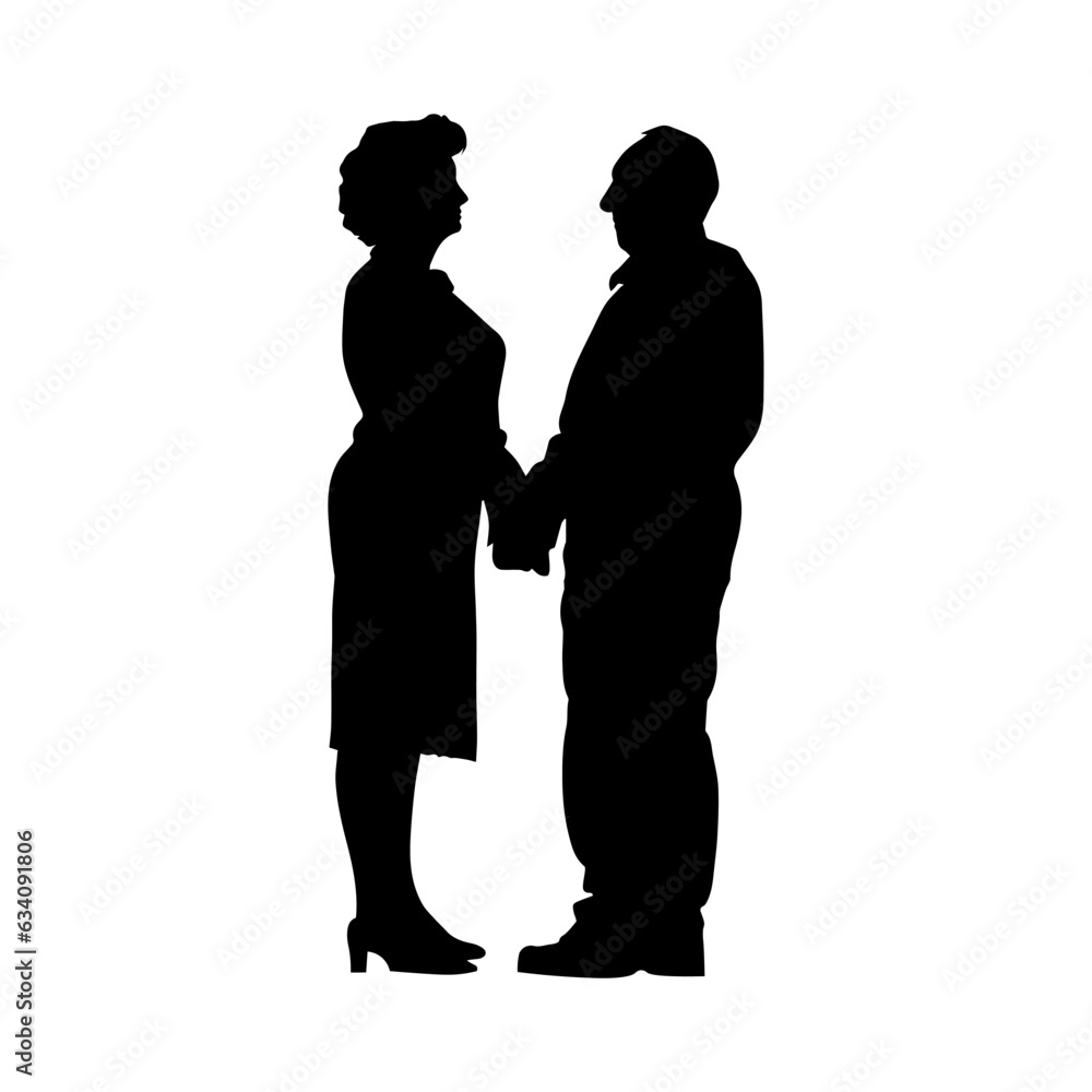 Vector illustration. Silhouette of a man and a woman. Couple in love. Vector illustration. Silhouette of a man and a woman. Couple in love.