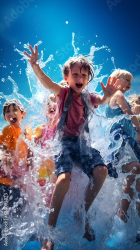 Splashy Adventures: Kids Having a Blast at the Waterpark