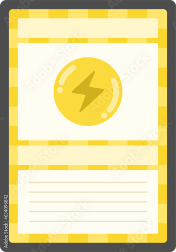 トレーディングカードの、雷属性のカードのイラスト