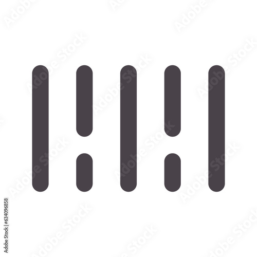 barcode flat line icon