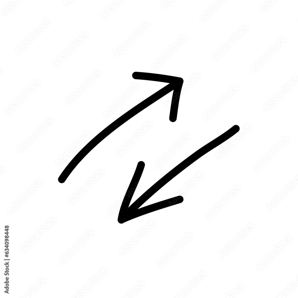 Hand drawn arrow doodle icon Hand drawn arrow doodle icon