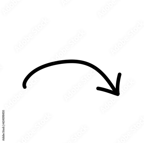 Hand drawn arrow doodle icon