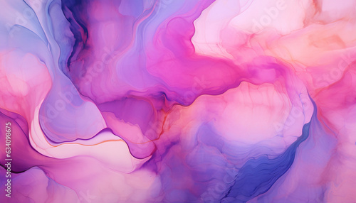 abstract liquid alcohol ink flow swirls, gradients, background pattern, texture, wallpaper, blue, pink purple, yellow © Ars Nova