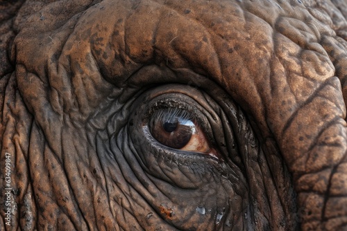 close-up of a charging bull elephants face