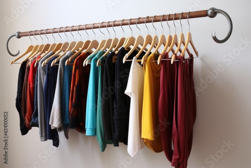 hangers with various clothing options