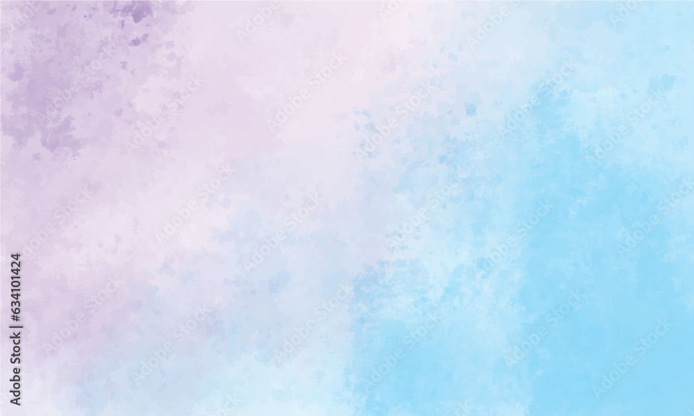 Vector soft blue and purple abstract watercolor background
