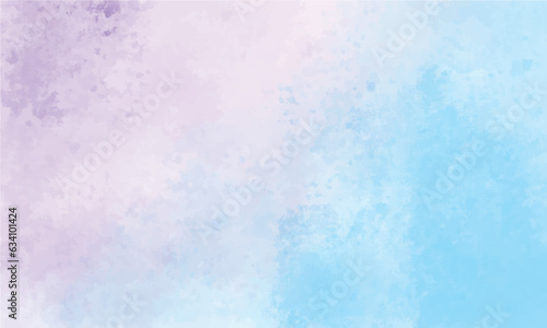 Vector soft blue and purple abstract watercolor background
