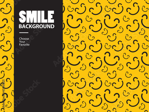 world smile day background pattern seamless yellow funny joy vector happiness cute cartoon holiday