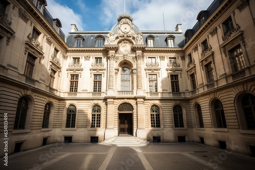 First court of appeal in Parisian law court. Generative AI photo