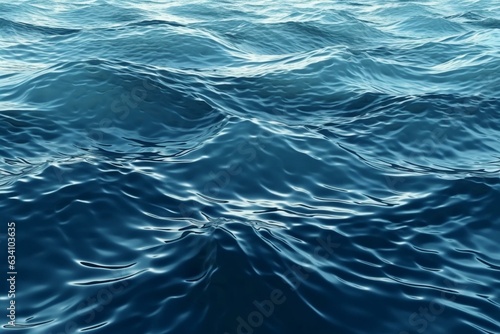 Seamless loop of stunning blue waves on water surface in 4K Ultra HD 3D animation. Generative AI