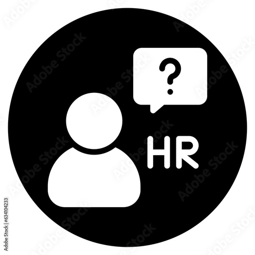 hr manager glyph icon