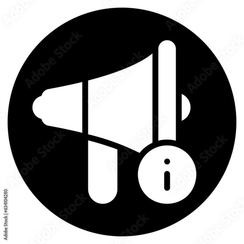 megaphone glyph icon