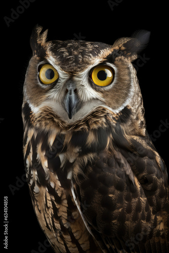 Studio portrait of an owl 