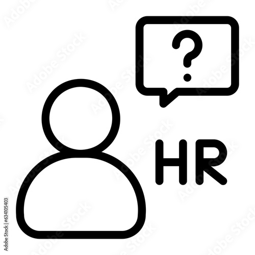 hr manager line icon