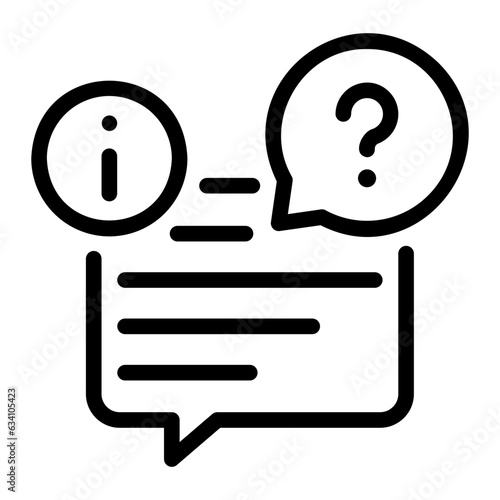chat bubble line icon
