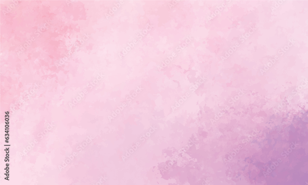 Vector soft pink and purple abstract watercolor background