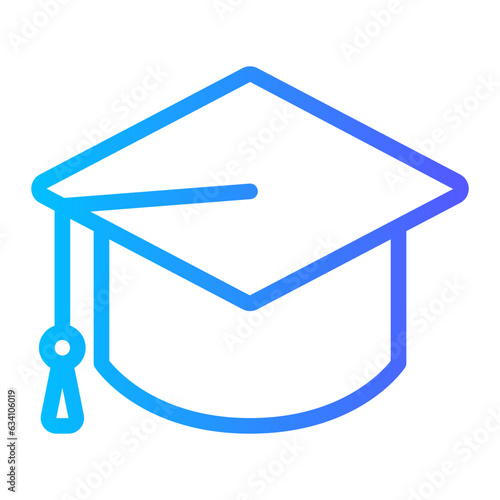 mortarboard gradient icon