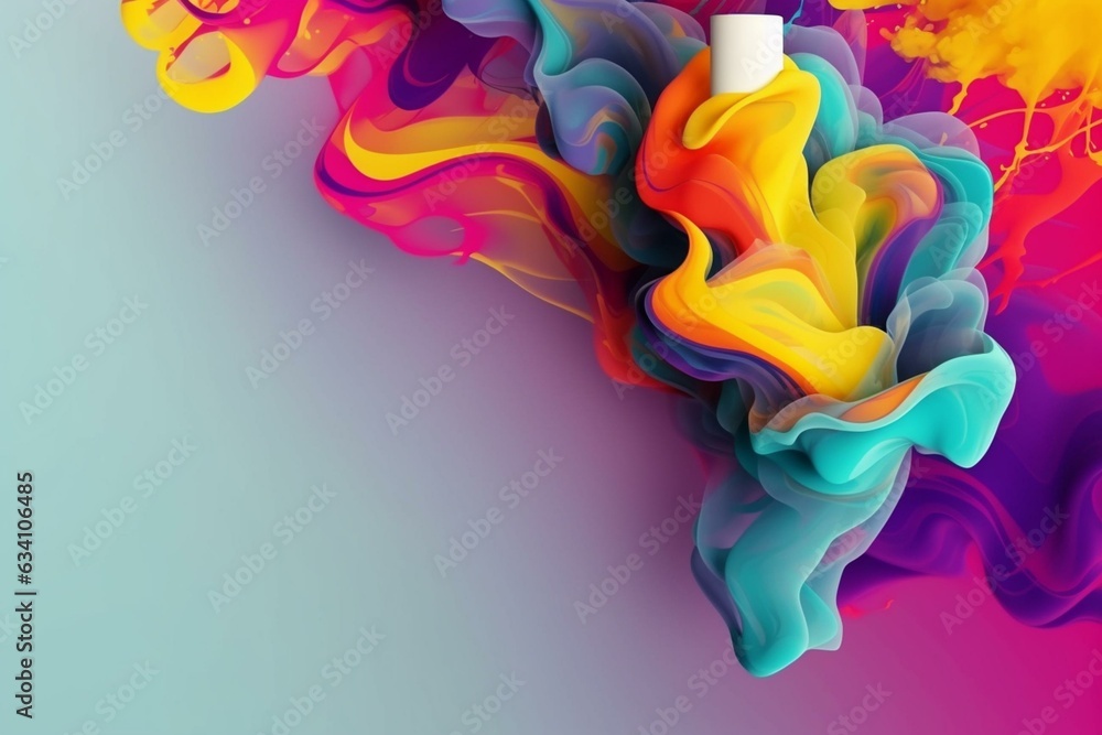 Colorful wallpaper with abstract vape design. Generative AI