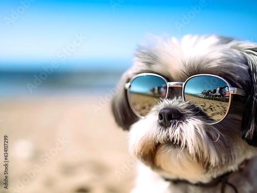 schitzu dog wearing sunglasses © Anubhav