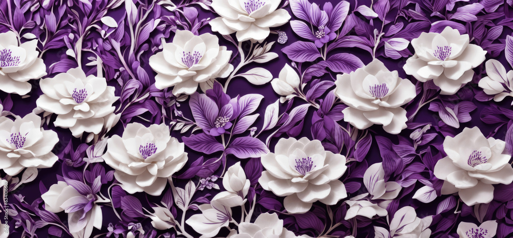 purple and white flowers, flowers background